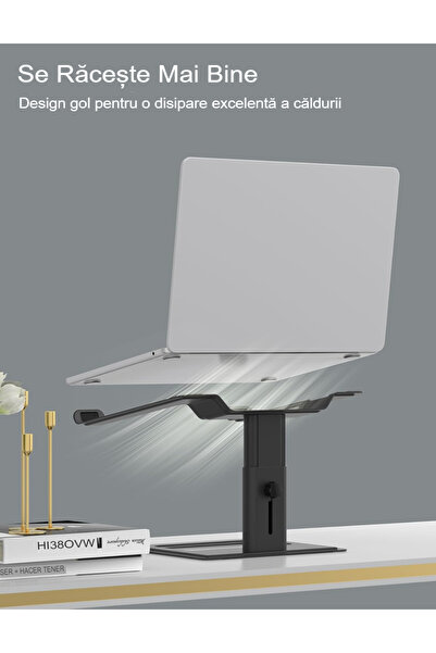 SMARTO Εργονομική βάση φορητού υπολογιστή Smarto A60, κατασκευασμένη από αλουμίνιο, φορητή, συμβατή με φορητούς υπολογιστές