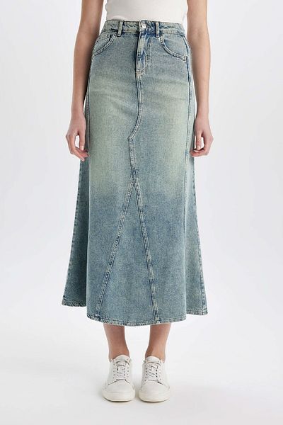 DeFacto Fustă Jean Long Fit C5534AX24SM