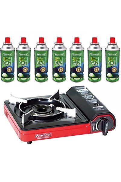 Camp Reyon Tekli Portatif Kamp Ocak Gaz Stop Emniyetli 7 Adet 227 Kartuş