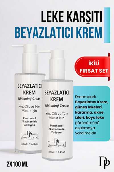 DREAMPARK İkili Beyazlatıcı Krem, Aydınlatıcı Ve Besleyici, Collagen Ve Niaci...