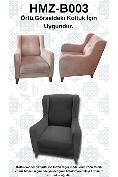 Akbal Home İtalyan Nubuk HMZ-B003 Kalıp Berjer Koltuk Örtüsü