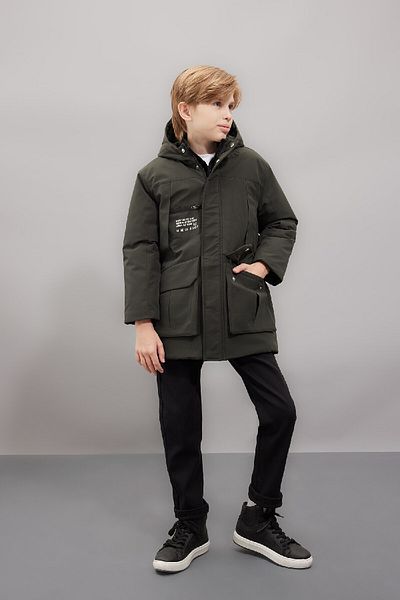 DeFacto Boy's Parka - Water Repellent, Hood, Zipper and Pocket C8902A824Wn