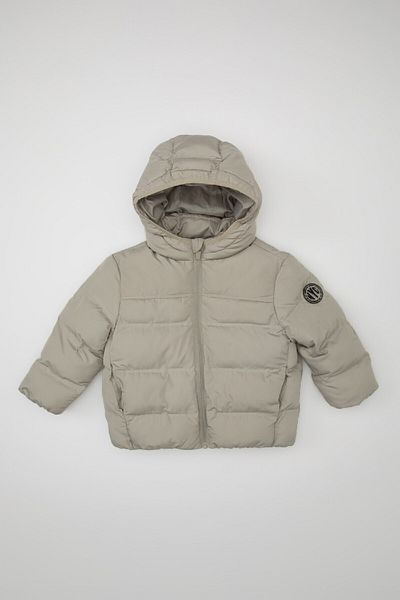 DeFacto Baby Boy Hooded Water Repellent Fabric Puffer Jacket C6963A524Wn