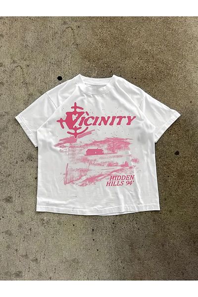 Touz Moda Vintage Letter Printed Unisex Oversize T-shirt