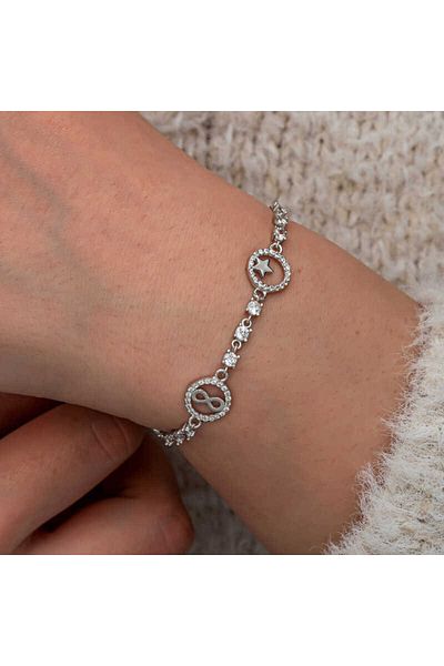 Skygo Silver Ring Inside Luck Women's Bracelet