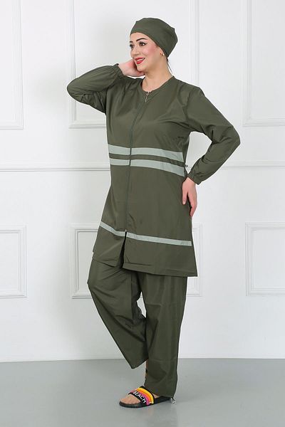 Celira Plus Size Hijab Swimsuit Khaki 44020