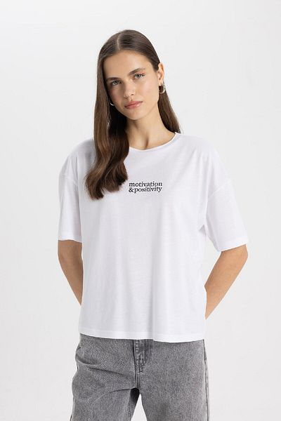 DeFacto Μπλουζάκι με κοντό μανίκι Relax Fit C7722ax24sm