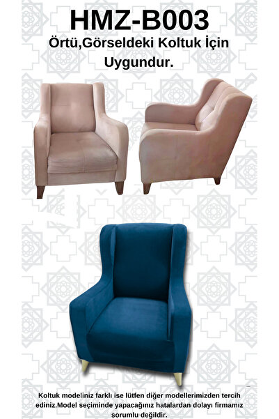 Akbal Home İtalyan Nubuk HMZ-B003 Kalıp Berjer Koltuk Örtüsü
