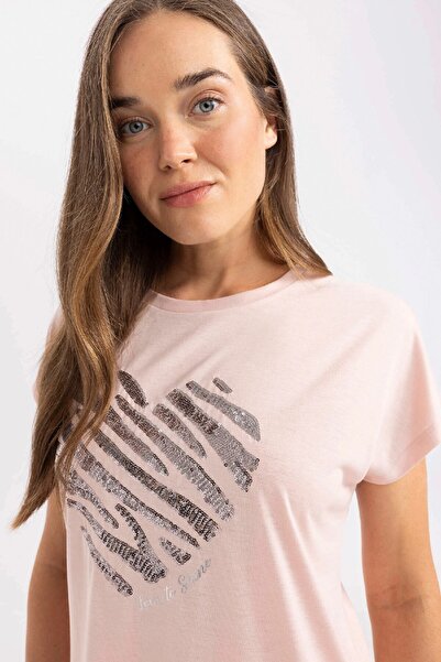 DeFacto Tričko s krátkým rukávem Crew Neck C8714AX24SP