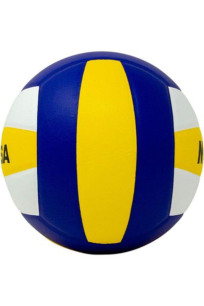 MIKASA Size 5 Premium Synthetic Volleyball | Durable Design for Training & Matches | Blue/Yellow/White