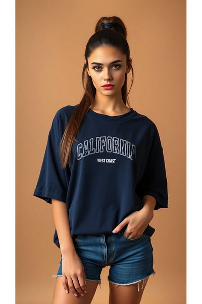 uyguntarz Uniszex West Coast nyomott oversize póló
