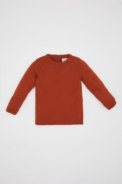 DeFacto Baby Boy Crew Neck Basic Plain Knitwear Sweater A5036A524Au