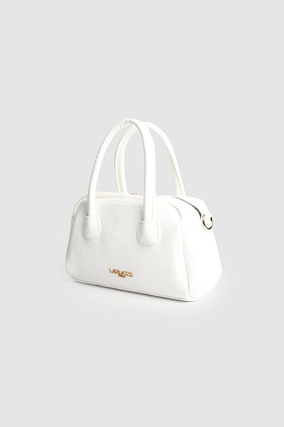 La La'Graccio Paris Geanta de mana si crossbody din piele pentru femei La'Graccio Paris, alb