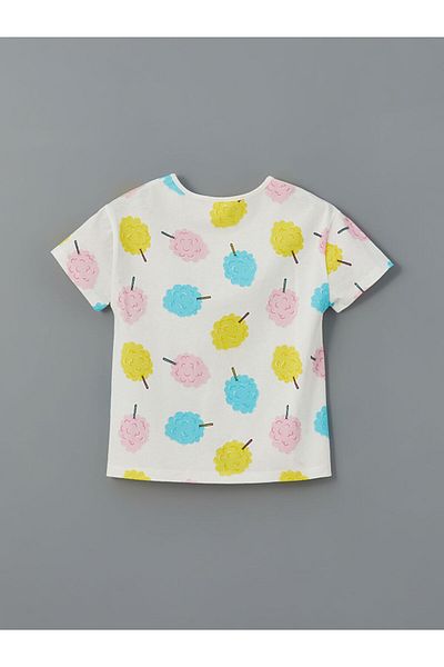 LC Waikiki New Season Crew Neck Printed Girl's T-Shirt - S5Hv01Z1