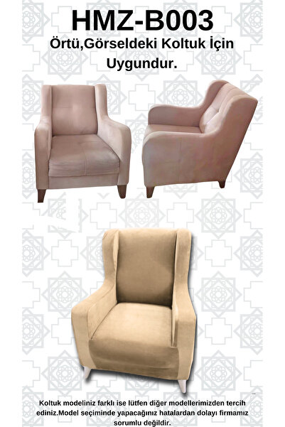 Akbal Home İtalyan Nubuk HMZ-B003 Kalıp Berjer Koltuk Örtüsü