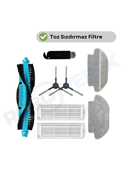 robotyedek مجموعة ممسحة بديلة متوافقة مع فلتر Viomi V3 Hepa - 8 قطع