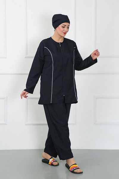 Celira Large Size Hijab Large Swimsuit Navy Blue 44010