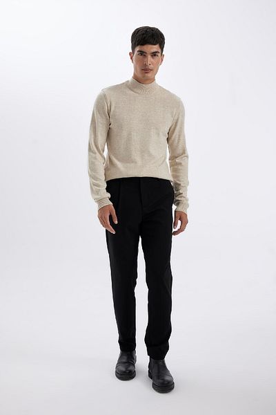 DeFacto Slim Fit Slim Fit Half Turtleneck Basic Plain Knitwear Sweater R1127Az24Wn