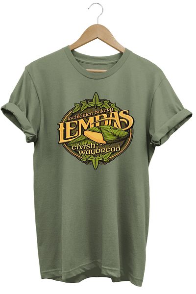 remonz Lotr Lord of the Rings Lembas Peksimeti εμπριμέ 100% βαμβακερό κανονικό μπλουζάκι