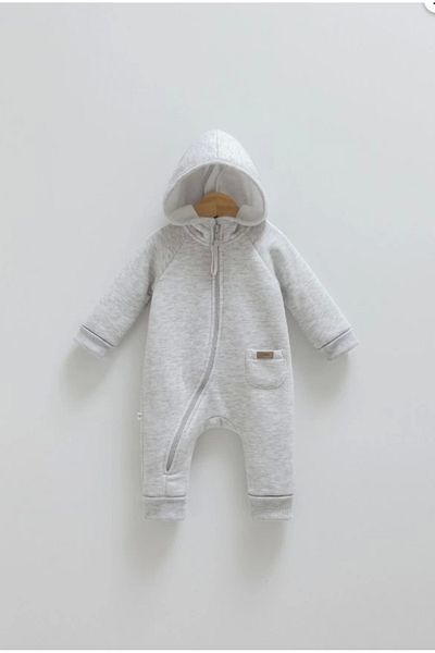 Caramell Unisex Baby Gray Jumpsuit Keep Warm Stylish Baby Jumpsuit