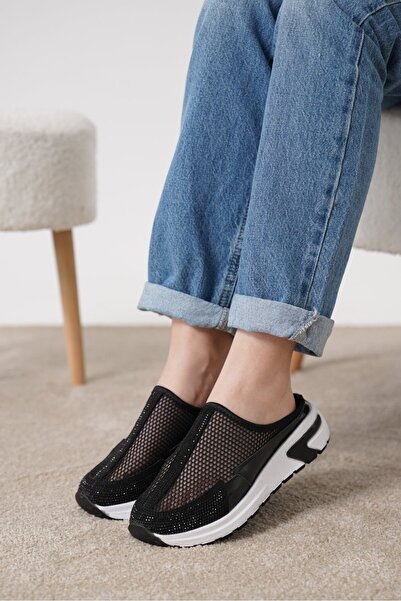 luuq shoes LETA Debeli đon Sa kamenim detaljima Ženska Papuče