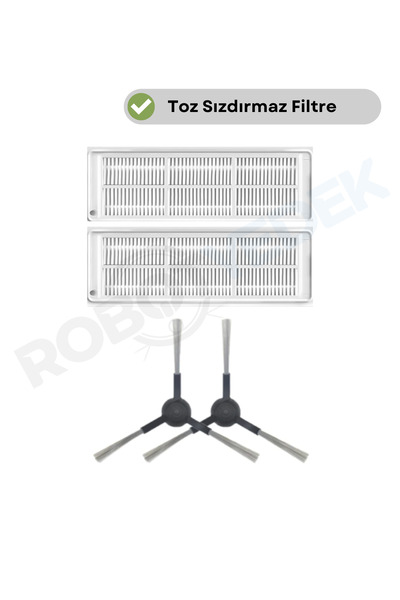 robotyedek Compatibil Viomi V3 - Filtru Hepa de schimb și perie laterală Set ...