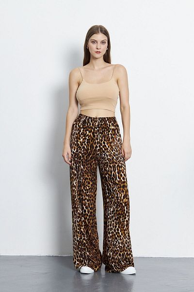My Peak Cristina Leopard Patterned Trousers