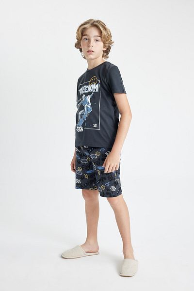DeFacto Set de pijamale pentru băieți, cu mâneci scurte, pantaloni scurți C7910a824sm