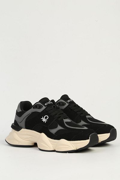 Benetton Black Smoked Women's Sports Shoes Bni-11566