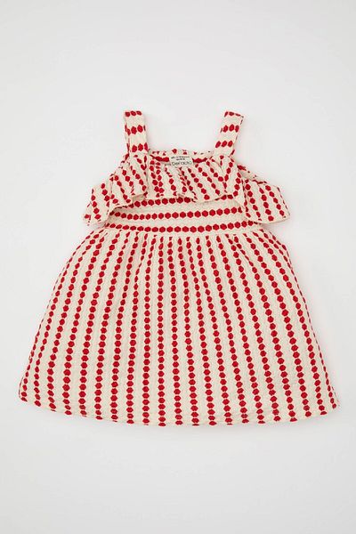 DeFacto Striped Sleeveless Dress for Baby Girl - C7126A524SM