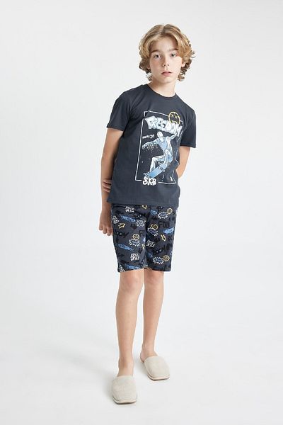 DeFacto Set de pijamale pentru băieți, cu mâneci scurte, pantaloni scurți C7910a824sm