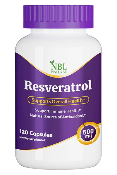 NBL Natural Resveratrol Supplement, 500mg, 120 Capsules, Immune Health Support