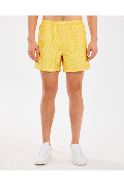 SKECHERS M 5 Inch Allover Print Swimshort Erkek Sarı Deniz Şortu S2510008-200