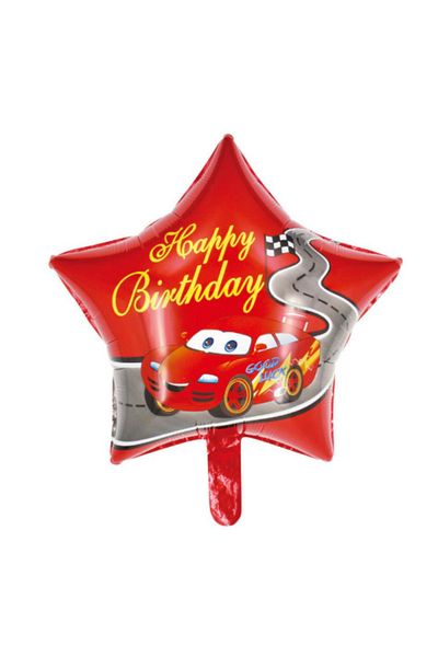 Paparti 45 cm Star Shaped Car Figured Foil Balloon Birthday Balloon Suitable for Helium