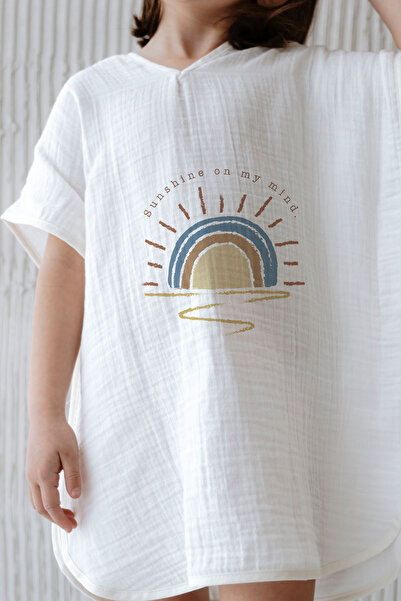 Tuğba Kuğu Unisex 4 Layer Muslin Poncho - Summer Vibes