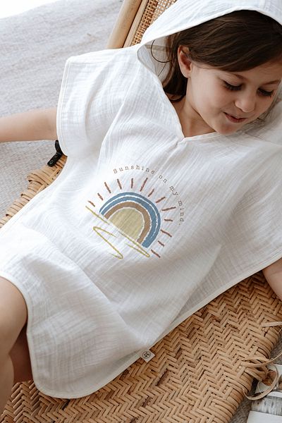 Tuğba Kuğu Unisex 4 Layer Muslin Poncho - Summer Vibes