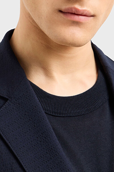 Emporio Armani Streç Regular Fit Apaş Yaka Klasik Ceket Erkek CEKET EM000069 TE13603 UB109