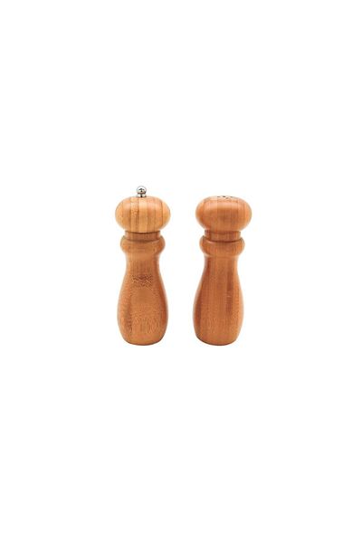Bien Servi 2-Piece High Quality Bamboo Seasoning Pot Set 5.8 x 15cm