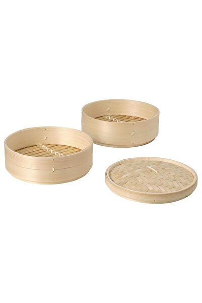 IKEA KLOCKREN Bamboo Steamer – 5.0 L | Natural, Eco-Friendly Steamer for Dumplings, Veggies & More