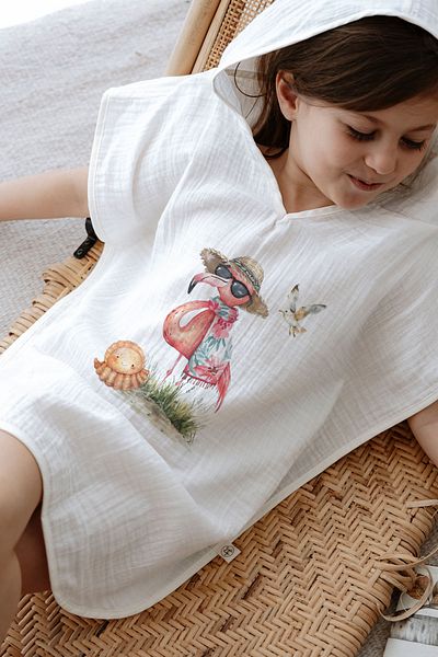 Tuğba Kuğu 4 Layer Muslin Poncho - Summer Vibes