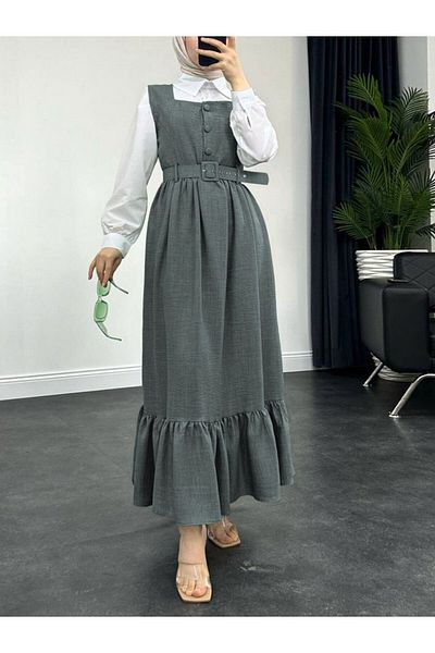 Modamorfo Double Suit Gilet with Ball Buttons - Smoked