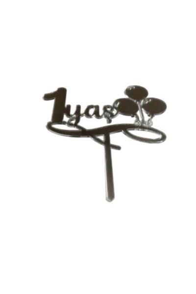 Pastaland 1 an scris în oglindă Plexi argintiu cu balon