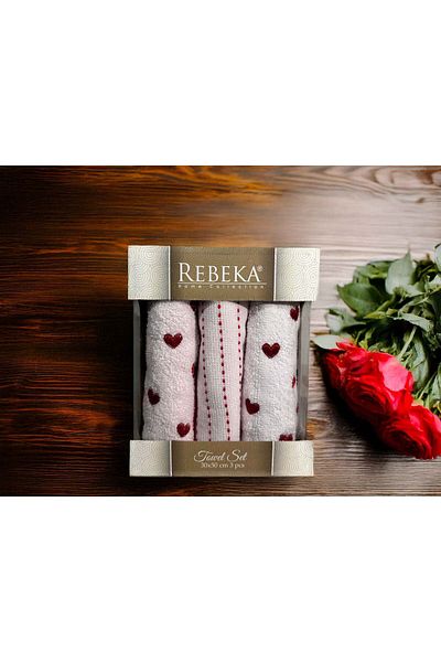 Rebeka Home Collection Πετσέτα κουζίνας σε κουτί για την ημέρα του Αγίου Βαλεντίνου