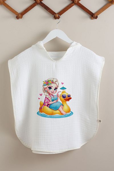 Tuğba Kuğu 4 Layers Muslin Poncho