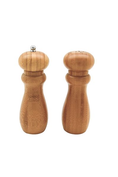 Bien Servi 2-Piece High Quality Bamboo Seasoning Pot Set 5.8 x 15cm