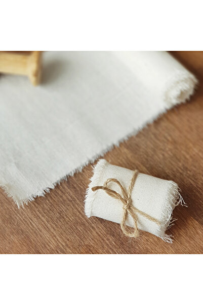 Bimotif Σχισμένη κρέμα βαμβακερή ρίγα, 10 cm - 2,20 μέτρα 2 τεμάχια