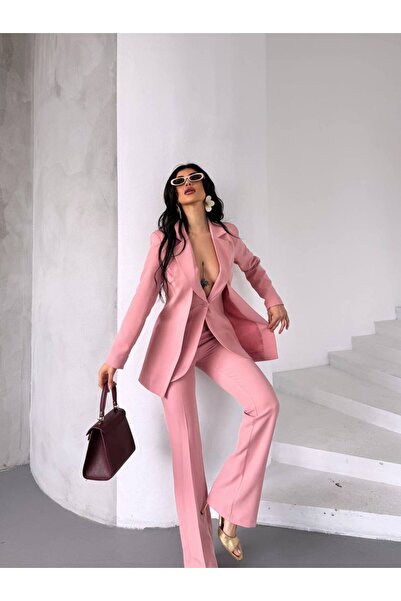 ZF BUTİK Jachetă cu design special pentru femei Costum premium cu talie înaltă