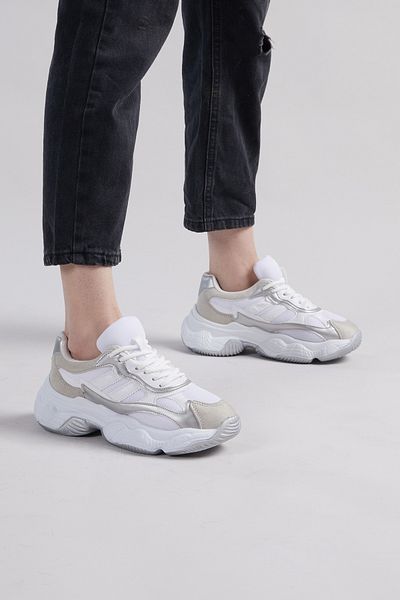 Tonny Black Women's White Ice Comfortable Mold High Sole Stripe Sports Shoes