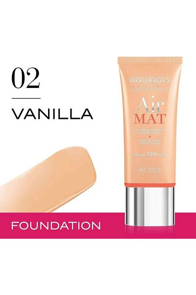 Bourjois 🌼 Bourjois Air Mat 24H Foundation – 02 Vanilla (30ml)