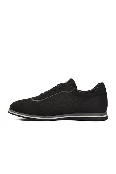 WALKWAY Black Genuine Leather Men's Casual Shoes Triper m